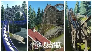 Thumbnail: Planet Coaster: Pinewood Peak POVs (Earthgrinder, Aether, Splinter, Rapids)