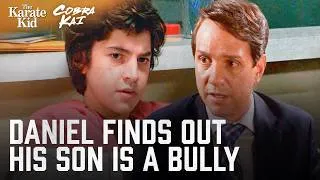 Thumbnail: Daniel Finds Out His Son Is a Bully | Cobra Kai (Ralph Macchio, Griffin Santopietro)