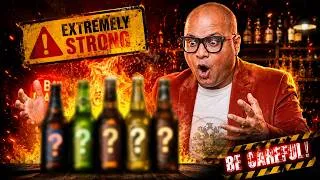 Thumbnail: India की Top 5 Strong Beers 🔥 | एक Bottle और लगेगा… “भाई, ये तो सच में Strong है!” 🍺😱