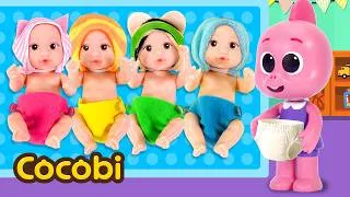 Thumbnail: Rainbow Diapers for Babies!🌈 Pink vs Black Challenge | Cocobi
