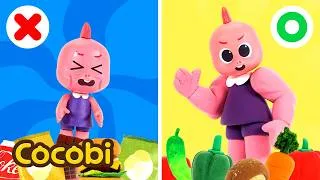 Thumbnail: No Picky Eating😱 Eat Healthy to Grow Strong! + More Fun Songs for Kids | Cocobi