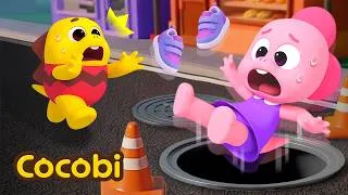 Thumbnail: Don't Jump on the Manhole Cover!😱 + More Fun Songs for Kids | Cocobi