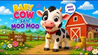 Thumbnail: Baby Cow Say Moo Moo 🐮 | Cute Cow Song for Kids | Nursery Rhymes & Baby Songs