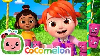Thumbnail: Nina and Bella's Mobile Lemonade Stand! 🍋🚲| CoComelon Kids Songs & Nursery Rhymes
