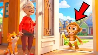 Thumbnail: I Brought BABY MONKEY To Granny's House! 😻 (I Am Cat VR)