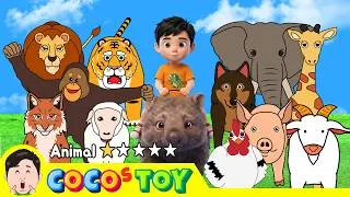 Thumbnail: The animal names quiz with the wombat｜animals quiz for kids｜CoCosToy