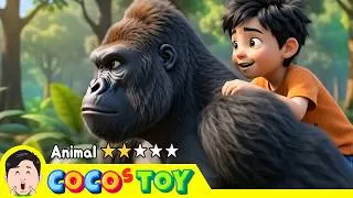 Thumbnail: The animal quiz adventure with the apes⭐｜animals quiz for kids｜CoCosToy