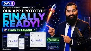 Thumbnail: Day-8: Our App Prototype is FINALLY Ready! with Claude code 🚀 | Product Development A-Z