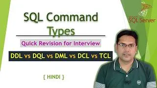 Thumbnail: SQL Command Categories | DDL vs DML vs DQL vs DCL vs TCL | Interview Preparation | Hindi