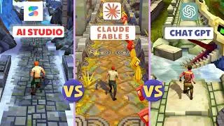 Thumbnail: 3 AI Tried to Create Temple Run From Scratch 😱 (Claude Fable 5 vs Google AI Studio vs ChatGPT)