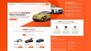 Thumbnail: Build a Responsive Car Rental Website Using HTML CSS & JavaScript
