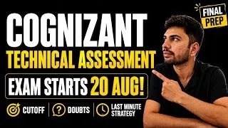Thumbnail: Cognizant Technical Assessment 2027 Batch | All Doubts Resolved | Last Minute Preparation Startegy