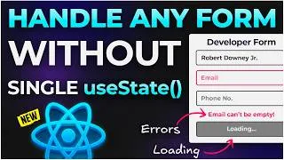 Thumbnail: BEST way to Handle LONG Forms without useState [Latest React]