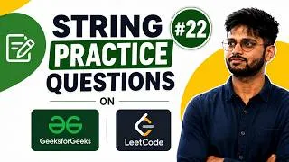 Thumbnail: JavaScript String Practice Questions | GFG + LeetCode | Coding Interview