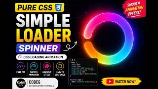 Thumbnail: Pure CSS Simple Loader Spinner | CSS Loading Animation | codeG | #css #html