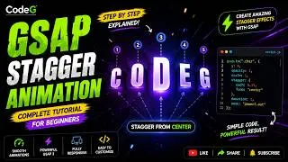 Thumbnail: GSAP Animation Tutorial for Beginners | Create Amazing Text Animation | JavaScript animation | codeG