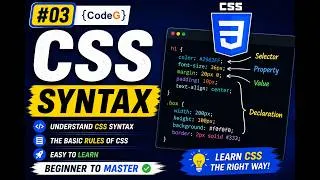 Thumbnail: How css selector work | what is css selector | #css #codeg #csstutorial