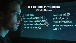 Thumbnail: Clean Code Explained – The Psychology of Writing Readable Code (For Humans)