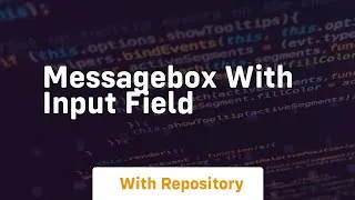 Thumbnail: messagebox with input field