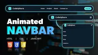 Thumbnail: Build a Modern Responsive Navbar with HTML, CSS & JavaScript 🔥 | Part 2