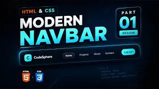 Thumbnail: Build a Modern Navbar with HTML & CSS 🔥 | Part 1