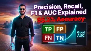 Thumbnail: Accuracy Said 95% — But It Detected ZERO Fraud | Model Evaluation Metrics Explained | ML EP 16