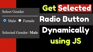 Thumbnail: Get Selected Radio Button Dynamically using Javascript |Create, Group & Select Radio Button Html JS