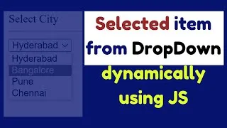Thumbnail: How to Create list of Cities using HTML JavaScript | Selected Value from DropDown Javascript| Select