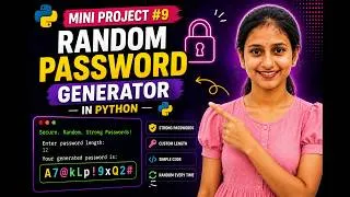 Thumbnail: Build a Random Password Generator in Python | Mini Project #9 🔐🐍