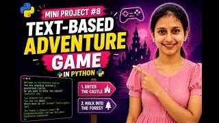 Thumbnail: Build a Text-Based Adventure Game in Python | Mini Project #8 🏰🐍