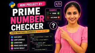 Thumbnail: Build a Prime Number Checker in Python | Mini Project #7 🐍