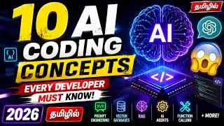 Thumbnail: 10 AI Coding Concepts Every Developer [தமிழில்] MUST Know in 2026
