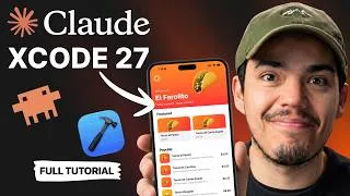 Thumbnail: Build Your First iPhone App with Claude & Xcode 27 (No Experience Needed)