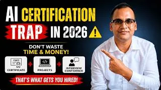 Thumbnail: AI Certification Trap in 2026 😱 | AI Job కోసం Certificates చాలా? (Telugu) #cooking