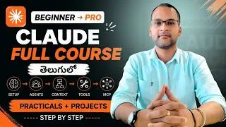 Thumbnail: Claude Code Complete Course (Telugu) | From Beginner to Advanced | Build Real AI Projects #coding