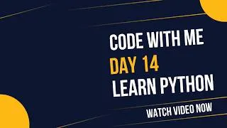 Thumbnail: Day 14 of python