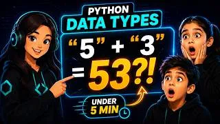 Thumbnail: Python Data Types Explained | Why "5" + "3" = 53?