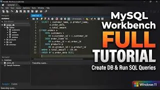 Thumbnail: MySQL Workbench FULL TUTORIAL — Create Database & Run SQL Queries (Absolute Beginners) 🔥
