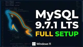 Thumbnail: MySQL 9.7.1 LTS Full Setup on Windows 11 — Download + Install + First Database 🔥