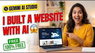 Thumbnail: I Tested Gemini AI Studio for Web Design | The Results Shocked Me 😱 | No Code | Free