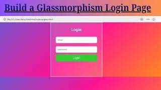Thumbnail: Login Form In HTML & CSS | Glassmorphism Effect