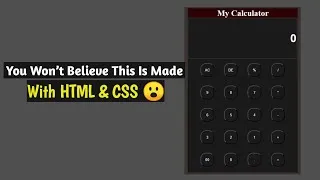 Thumbnail: How I Created a Beautiful Calculator | Beginner Frontend Project #html #css #js #webdevelopment