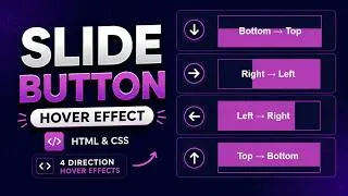 Thumbnail: CSS Button Hover Animation | 4 Direction Slide Effect