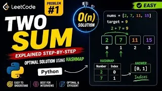Thumbnail: Two Sum Problem | Python | LeetCode #1 | Coding Interview Preparation