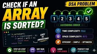 Thumbnail: Check if an Array is Sorted|Easy DSA Interview Problem |Python Tutorial with Time & Space Complexity