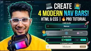 Thumbnail: Master CSS Navigation Bars: Glassmorphism, Neon, & Elegant Styles