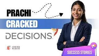 Thumbnail: Prachi Cracked Decisions | Coding Blocks Placement Success Story 🚀