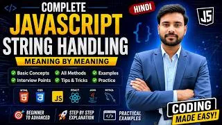Thumbnail: JavaScript String Handling Complete Tutorial in Hindi | trim(), slice(), indexOf(), replace().