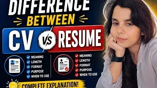 Thumbnail: CV vs Resume Difference explain in details #cv #Resume #coding #IT #jobsearch #hr #jobseeker