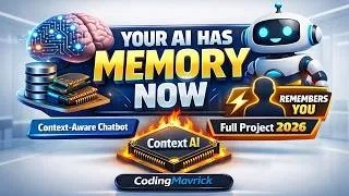 Thumbnail: How to build Context Aware ChatBot with Gemini API | Java Spring AI Full Project |Latest Update 2026